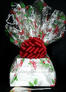 Large Tower - Holly & Berries Cellophane - Red Bow - 36 Cookies and Brownies