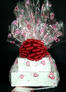 Large Tower - Heart Cellophane - Red Bow - 36 Cookies and Brownies