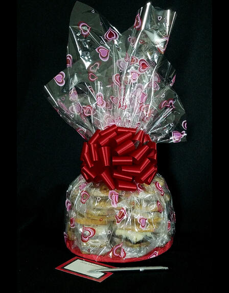 Super Cellophane - Heart Cellophane - Red Bow - 42 Cookies and Brownies