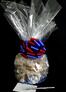 Medium Cellophane - Clear Cellophane - Red & Blue Bow - 24 Cookies and Brownies