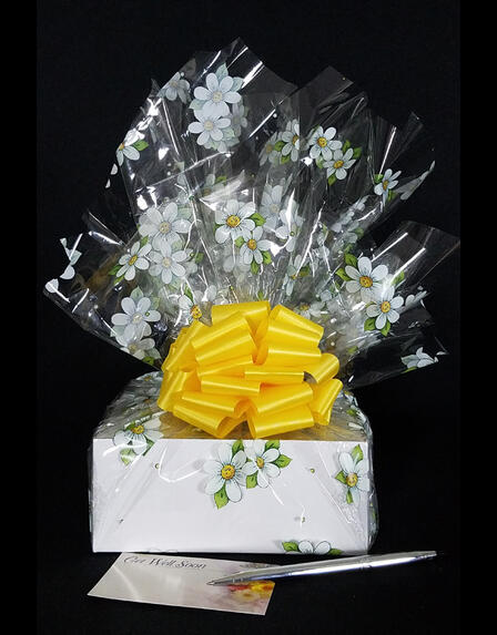 Small Box - Daisy Cellophane - Yellow Bow - 12 Cookies and Brownies