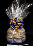 Large Cellophane - Clear Cellophane - Blue & Yellow Bow - 30 Cookies and Brownies