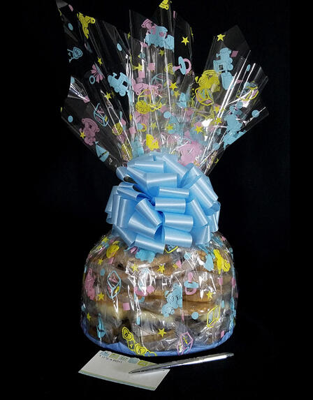 Super Cellophane - Baby Cellophane - Baby Blue Bow - 42 Cookies and Brownies