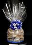 Super Cellophane - Clear Cellophane - Blue & Silver Bow - 42 Cookies and Brownies