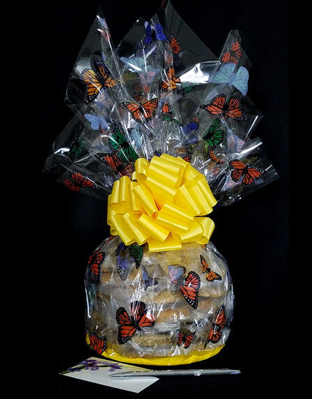 Medium Cellophane - Butterfly Cellophane - Yellow Bow - 24 Cookies and Brownies