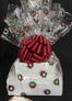 Large Tower - Holiday Wreaths Cellophane - Red Bow - 36 Cookies and Brownies