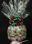 Medium Cellophane - Christmas Tree Cellophane - Red & Green Bow - 24 Cookies and Brownies