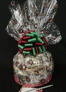 Medium Cellophane - Holiday Wreaths Cellophane - Red & Green Bow - 24 Cookies and Brownies