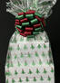 Mega Tower - Christmas Tree Cellophane - Red & Green Bow - 132 Cookies and Brownies