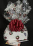 Small Box - Holiday Wreaths Cellophane - Red Bow - 12 Cookies and Brownies