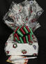 Small Box - Holiday Wreaths Cellophane - Red & Green Bow - 12 Cookies and Brownies