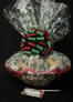 Super Basket - Christmas Tree Cellophane - Red & Green Bow - 60 Cookies and Brownies