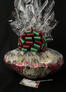 Super Basket - Holiday Wreaths Cellophane - Red & Green Bow - 60 Cookies and Brownies