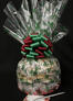 Super Cellophane - Christmas Tree Cellophane - Red & Green Bow - 42 Cookies and Brownies